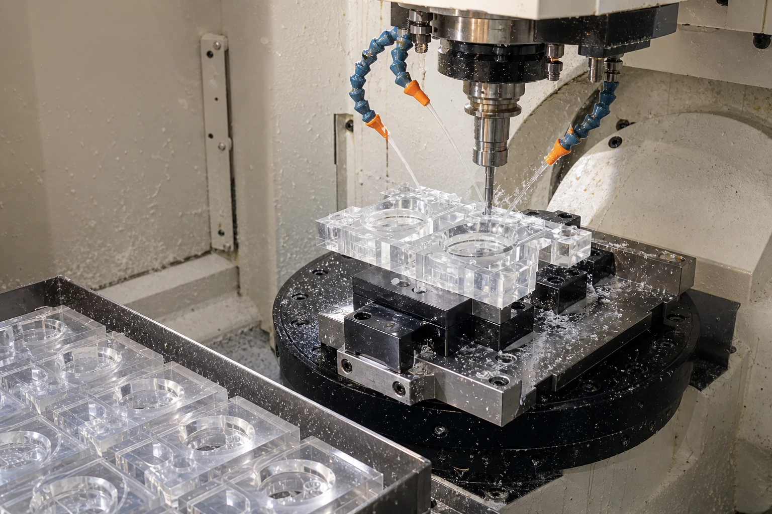 CNC glass machining, precision glass machining, glass CNC processing