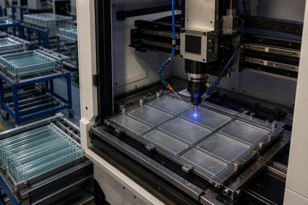 Laser Glass Machining for Precision Micro Features