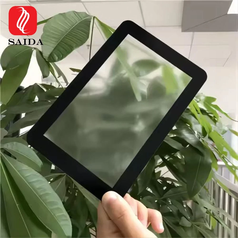 Black Painted Display Cover Matte Surface Anti Glare Tempered Glass