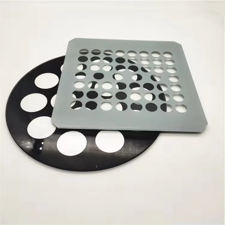 Black Painted Tempered Glass Cover Panels for LED Lighting
