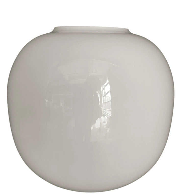Blown Drum Shaped Opal Glass Project Lighting Fixture