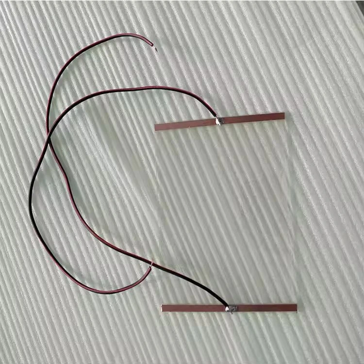 Customizable ITO Electrically Heated Glass 0.4-4mm with Bus Bar and Anti-Reflective (AR) / Anti-Glare (AG) Coating
