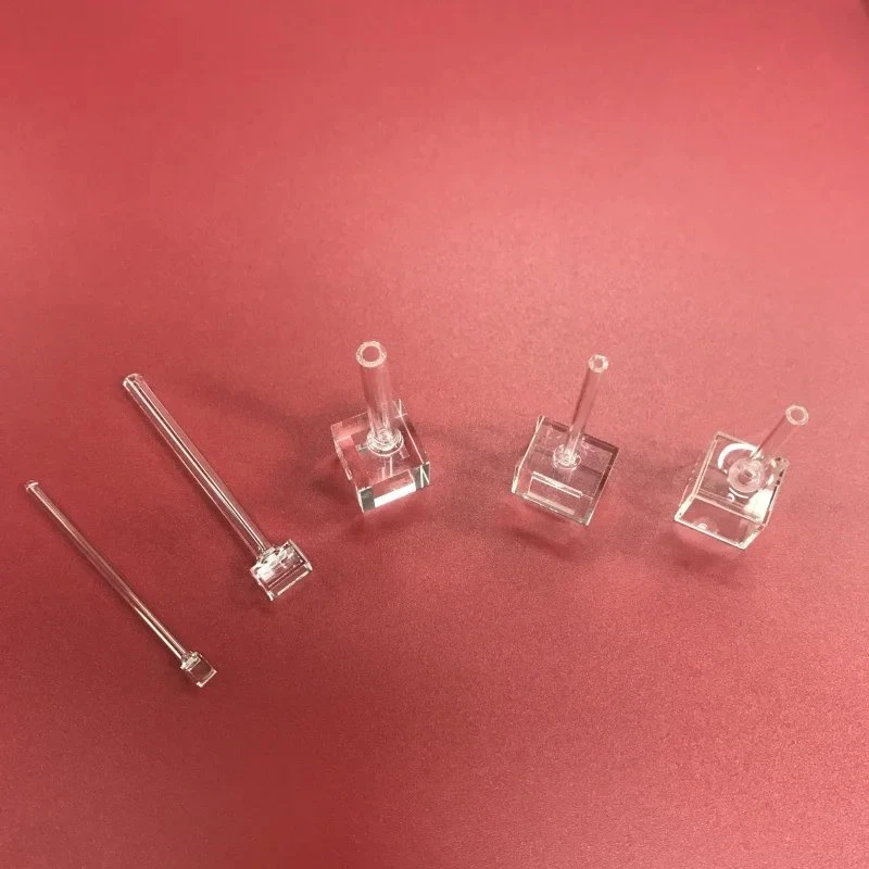 Customize Cubic Pyrex Glass Vapor Cuvette Cell with Stem