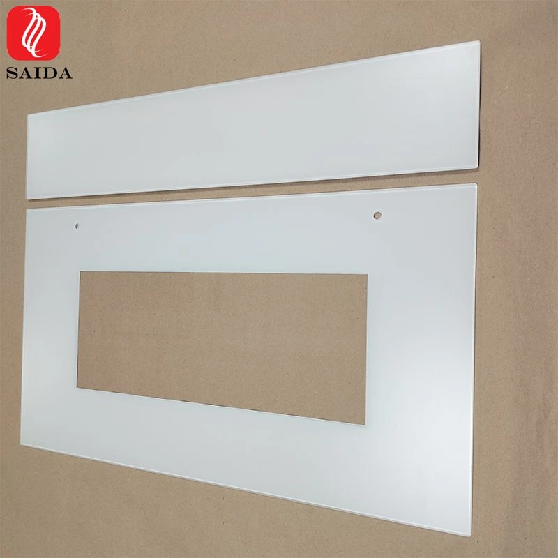 Customized Acid Etched Matte Finish Oven Front Glass with Glossy Finish Clear Display Window