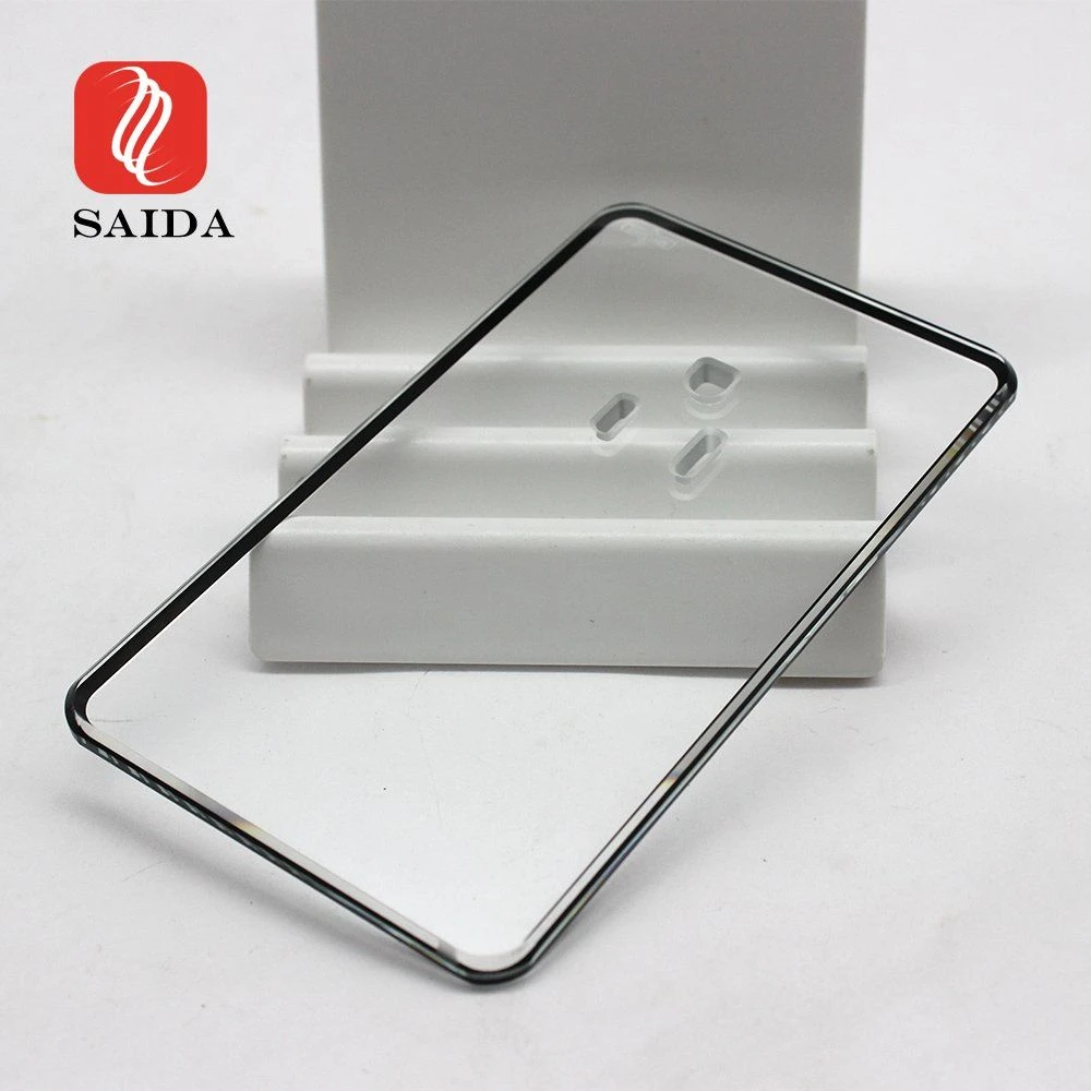 Customized Extra White Polished Flat Edge 3 Holes Socket Panel Tempered Glass