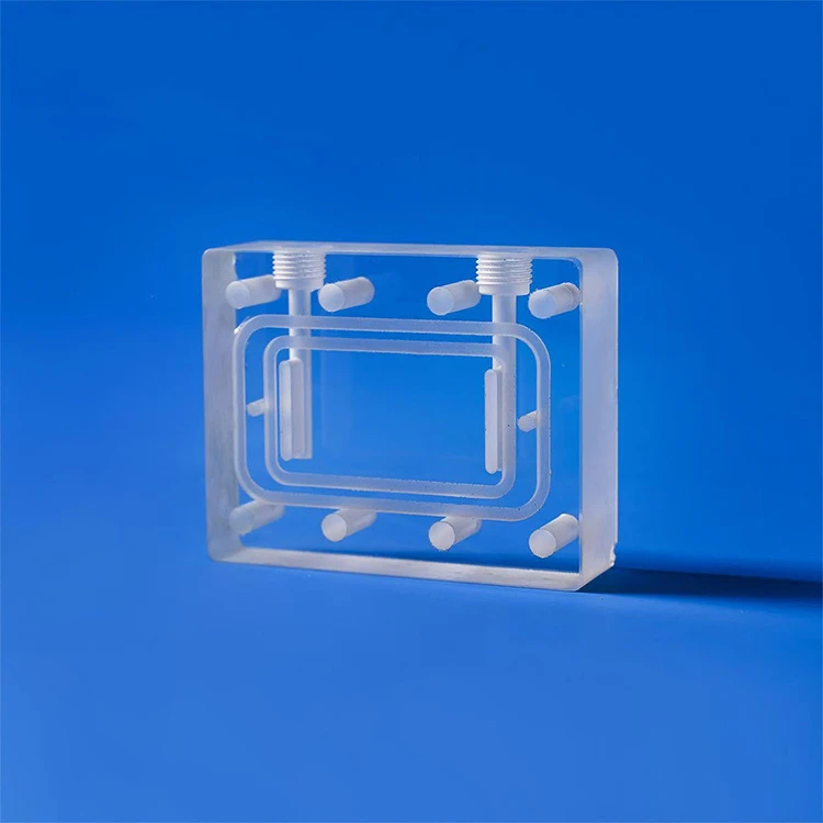 Customized Laser Drilled Transparent Silica Glass Sheet Quartz Plate with Holes
