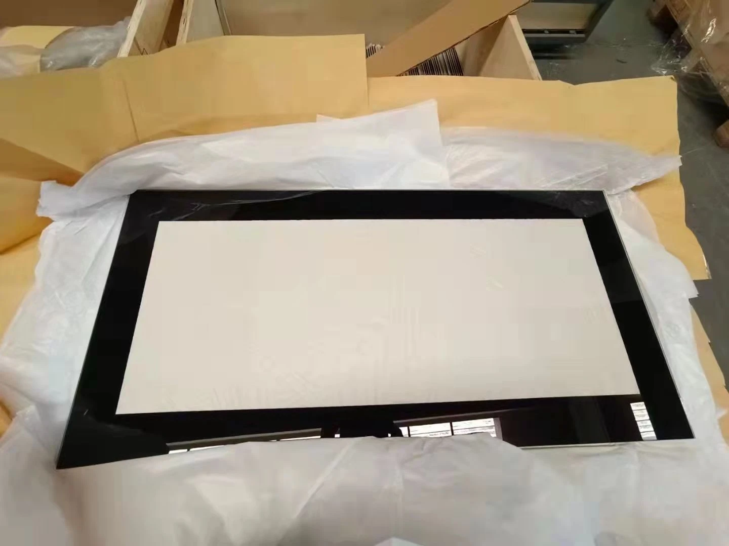 Factory Direct Tempered Clear Ceramic Glass Jet Black Polished Surface 4mm Square Commercial Oven Door Custom High Temp Resistant Silk Screen Printing Service