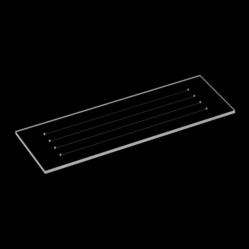 Glass Straight Channel Chip – H 37 µm W 100 µm channel – Fluidic 1072