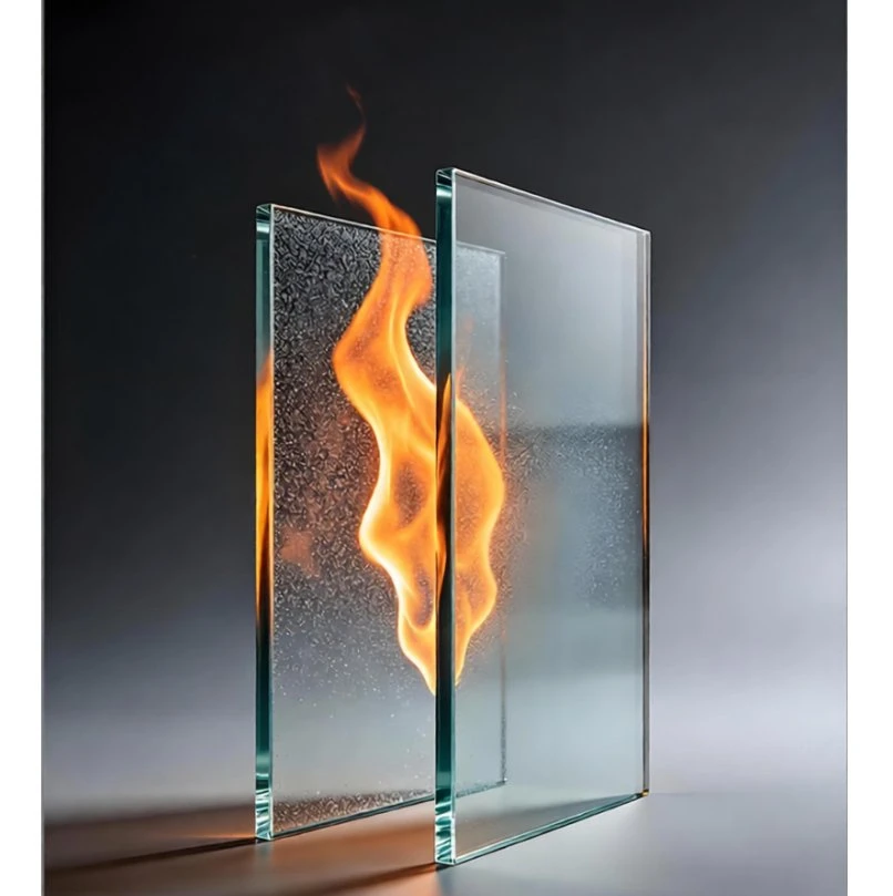 High Borosilicate 4.0 Fireproof Glass Sheet Custom Thickness Fire Resistant Glass Panel