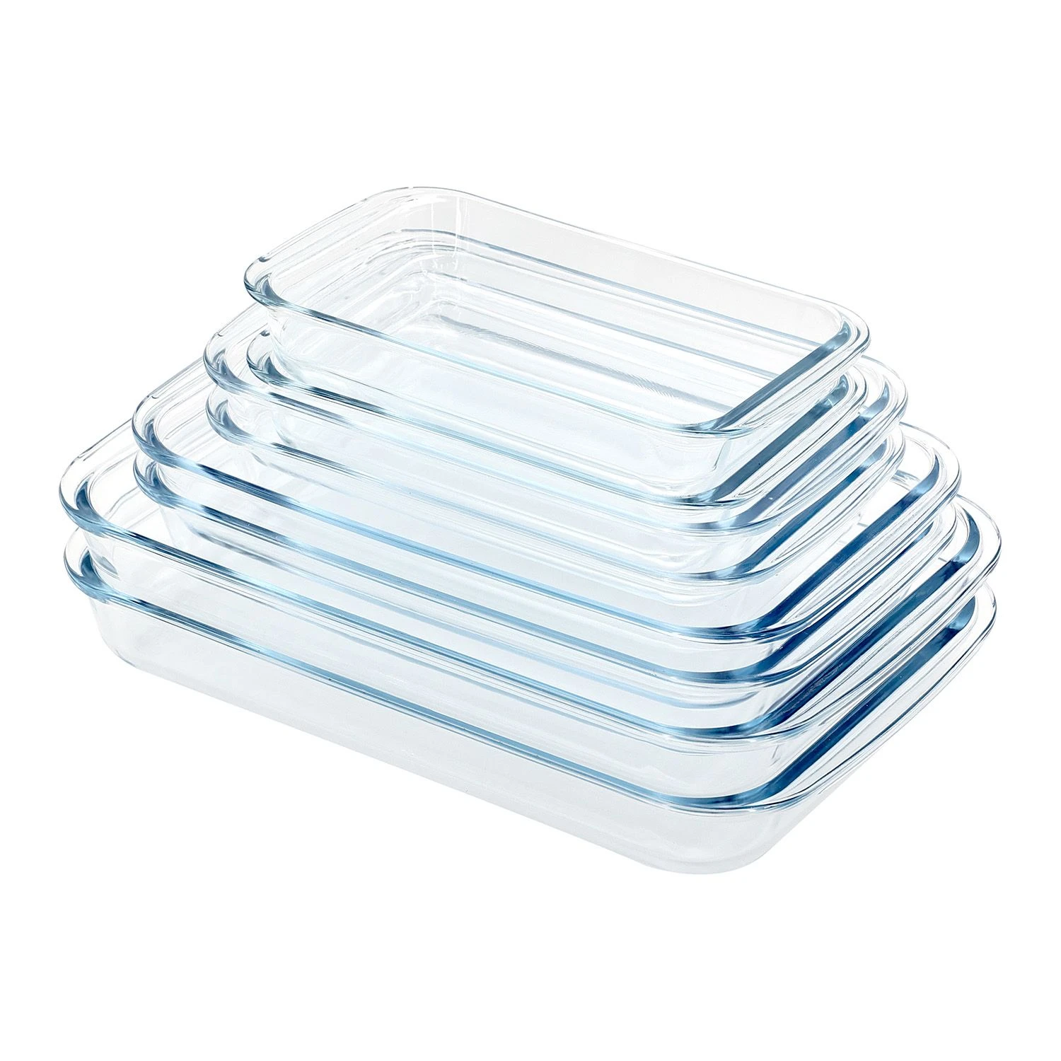 High Borosilicate Oven Safe Bakeware Home Use Glass Baking Dish Multifunctional Glass Plate for Kitchen Restaurant