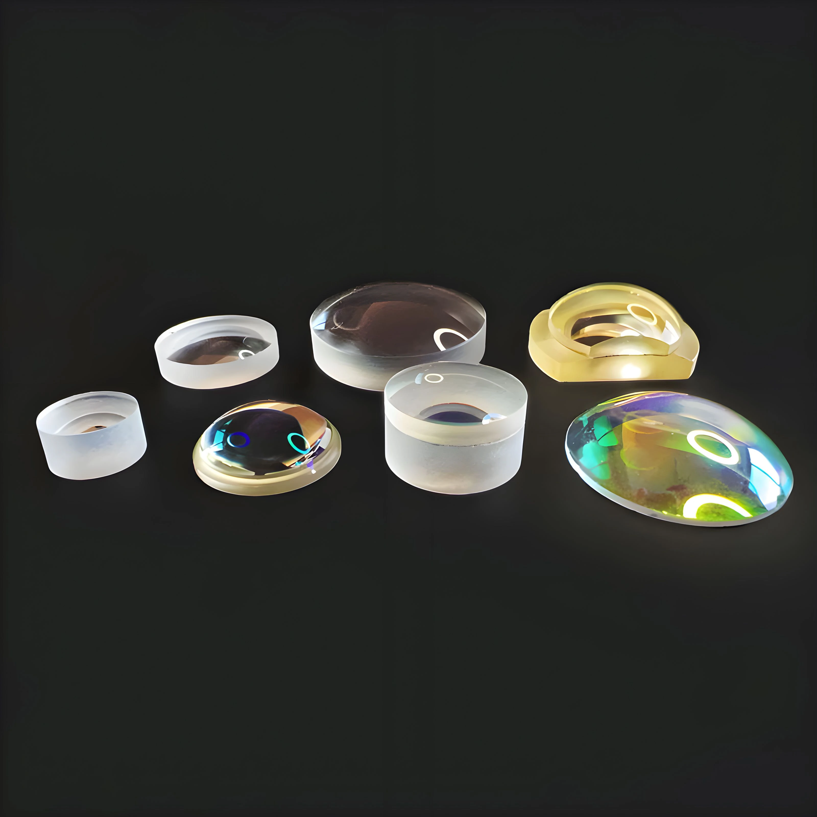 High-Precision Bk7/K9 Fused Silica CaF2 Znse Positive Meniscus Lens for Optical Machine