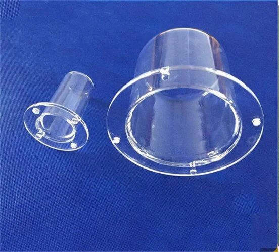 High Purity Customize Round Bottom Clear Quartz Test Tube with Flange