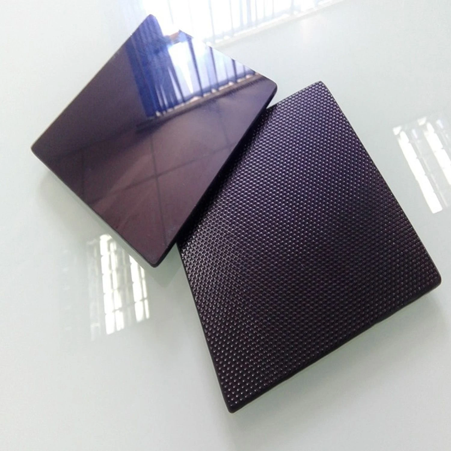 High-Temperature Resistant Tempered Ceramic Glass Jet Black Mat Surface 4mm Flat Gas Stove Glass Custom Edge Grinding Precision CNC Machining
