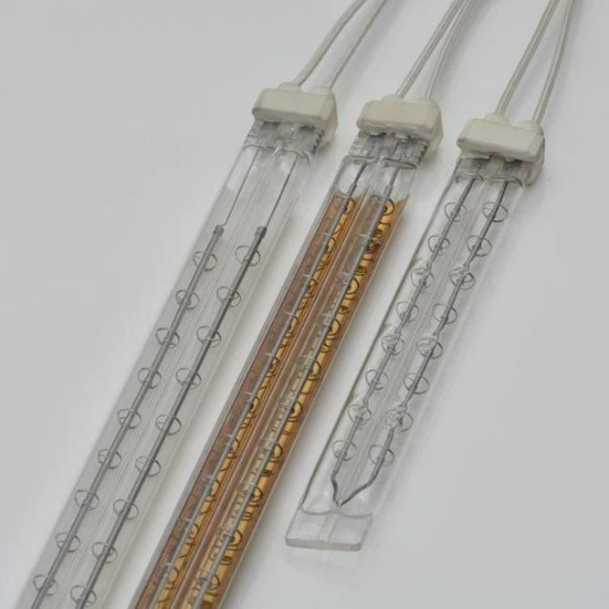Infrared Quartz IR Tube Bulb with Gold Reflector and White Reflector