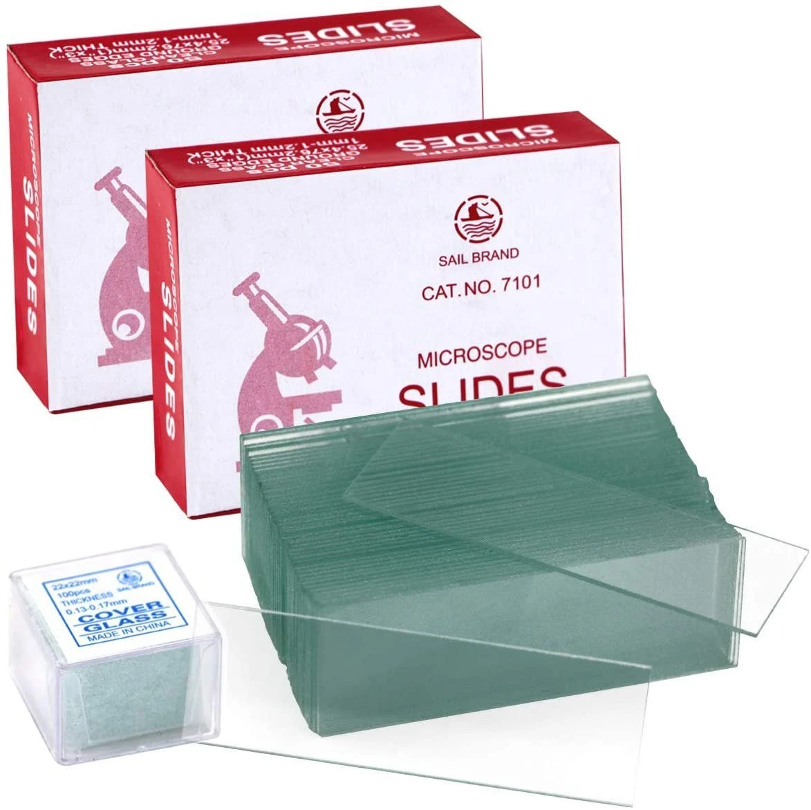 Lab Blank Glass Optical Ground Polished Edges 7101 Microscope Slide with CE ISO