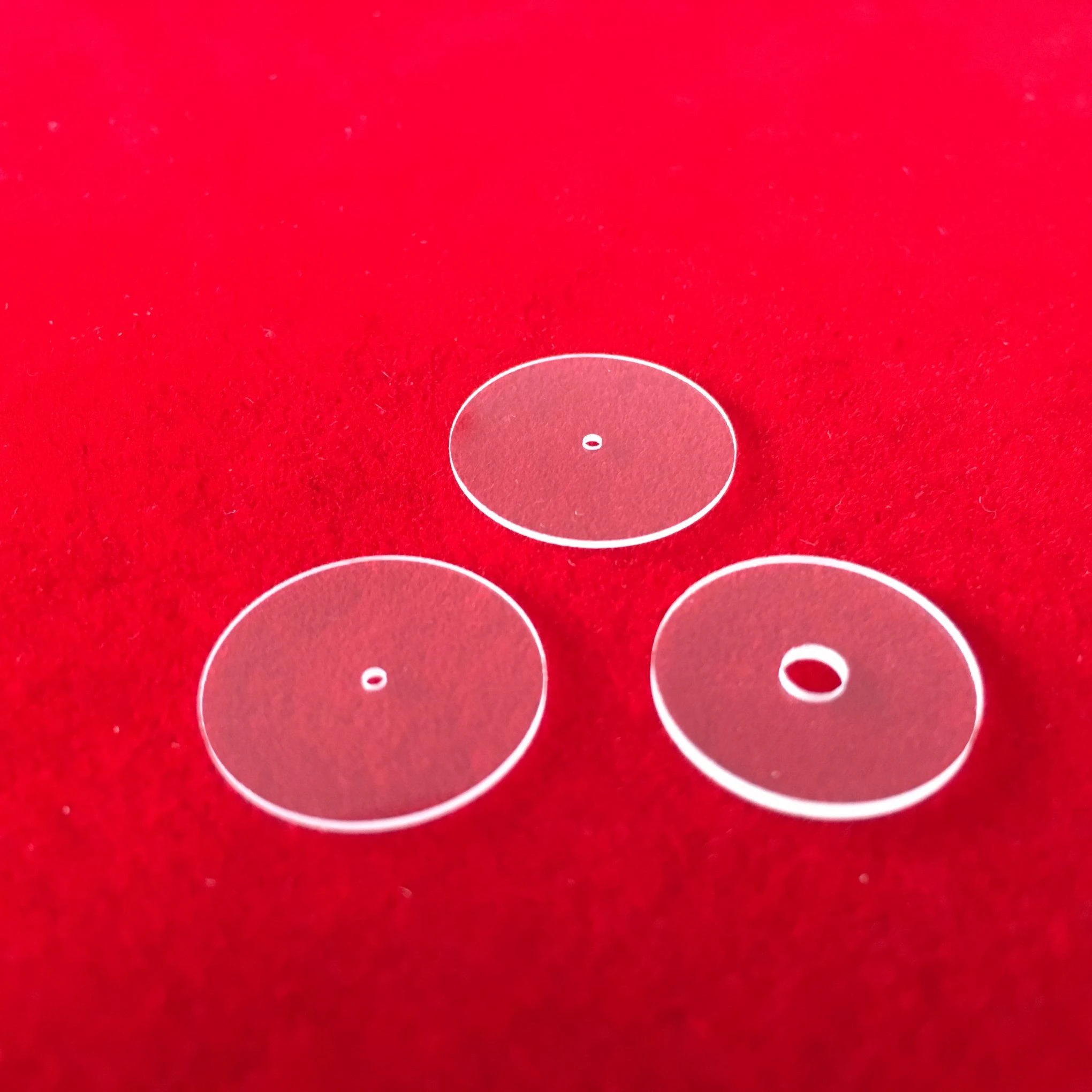 Laser Drilling Jgs1 Round Solar Grade Polishing Quartz Glass Plate
