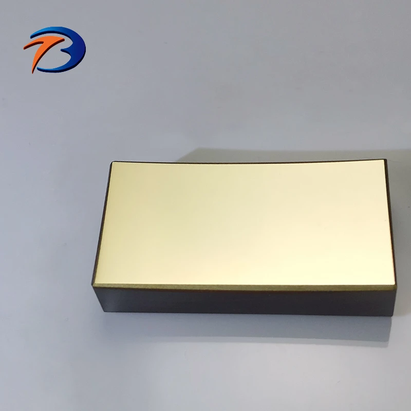 Optical Glass Substrate Protective Gold Coating Flat Shape Plano Concave Shape Metallic Coating Optical Gold Mirror