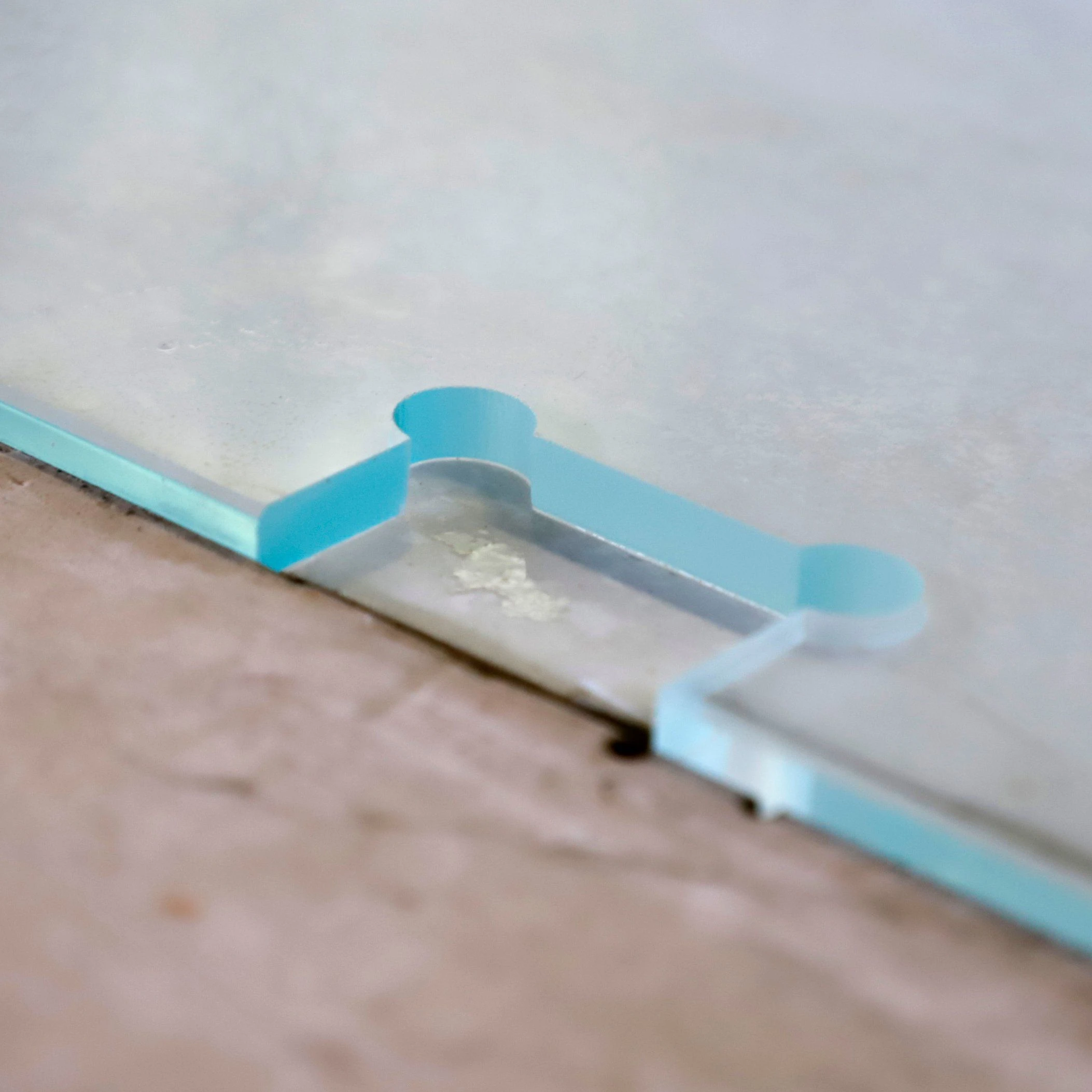 Perforated Tempered Bathroom Door Glass