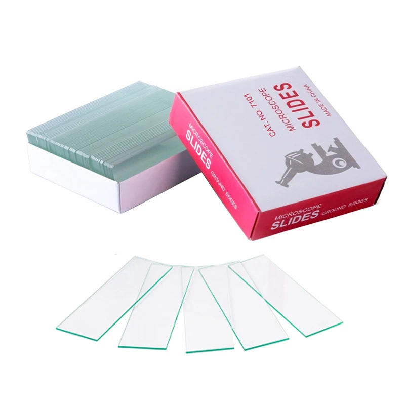 Polished Edges 1inch by 3inch Plain Lab Glassware Glass Slide Microscope Slides 7101