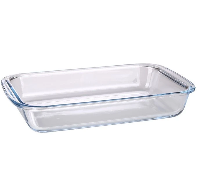 Rectangular Heat-Resistant Microwave Ovens Salad Fins High Borosilicate Glass Plate