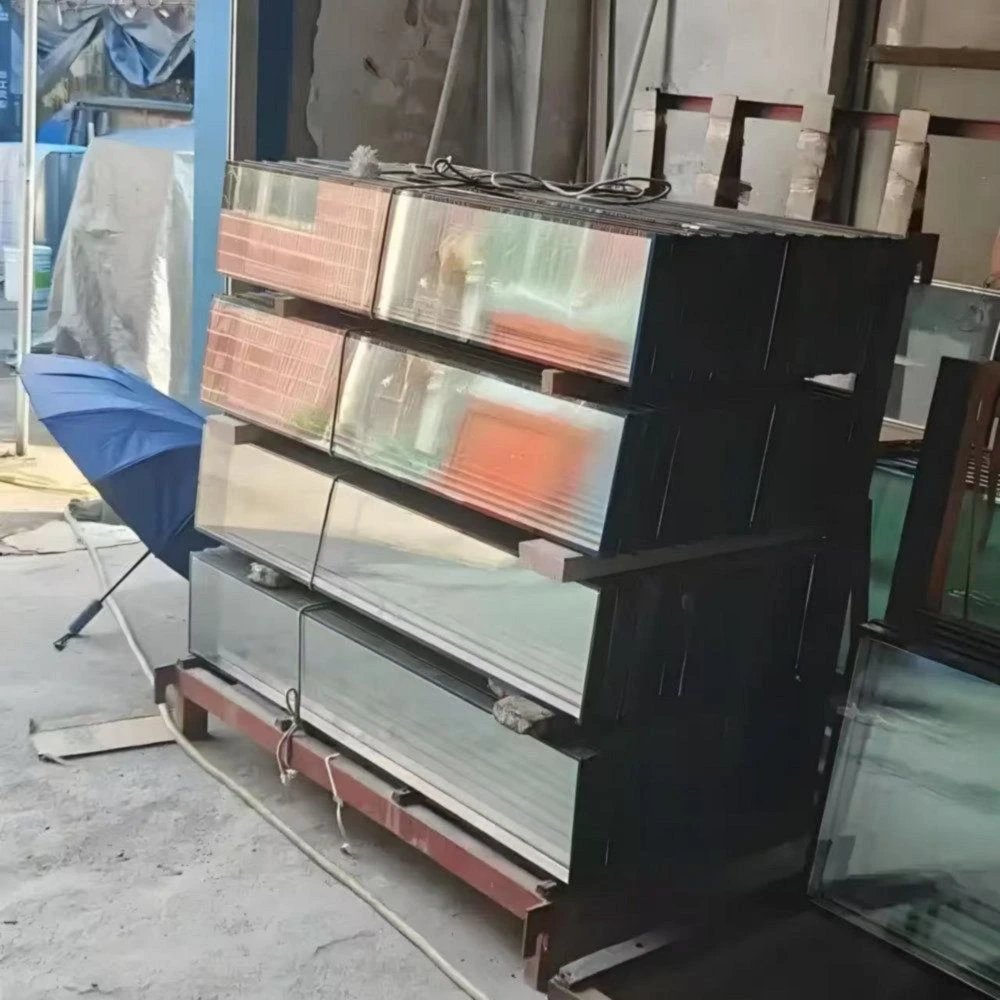 Refrigerated Food Showcase Cabinet Clear Tempered Glass Plate with Fine Polished Edge