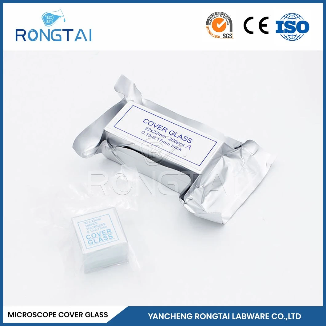 Rongtai Quartz Coverslip Wholesaler Human Anatomy Microscope Slides China 22X32mm Cover Glass Coverslip