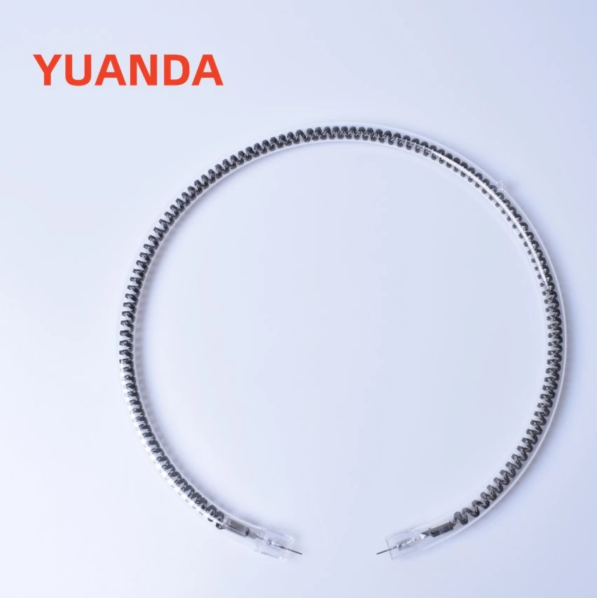 Round Black Filament Carbon Fiber Quartz Tube Heat Lamp