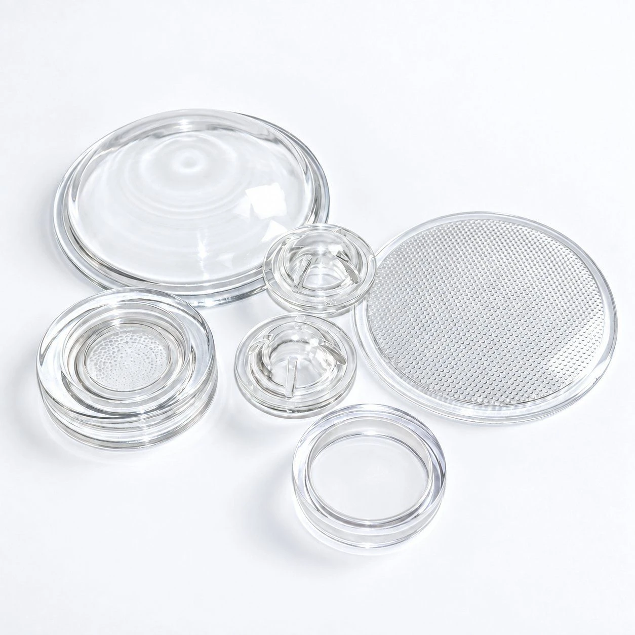 Round Pressed Glass Cover for Outdoor LED Lighting Fixtures