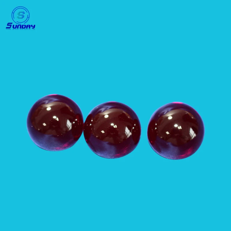 Ruby Sapphire Ball and Half Ball Lenses for Medical Application