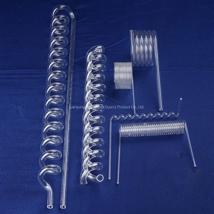 Spiral Shape High Temperature Quartz Glass Tube for Laboratory