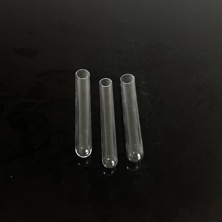 Success High Purity Quartz Glass Pipe Clear End Open Quartz Test Tube Tubo De Vidrio