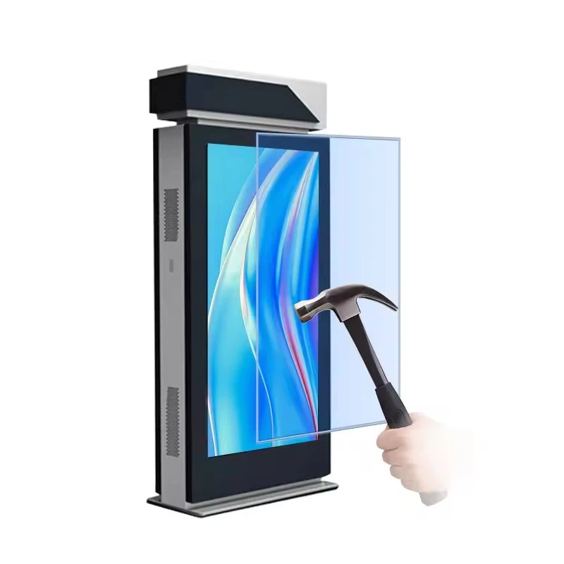 Touch Screen Protective Safety Tempered Glass Cover for Digital Signage Display Kiosk