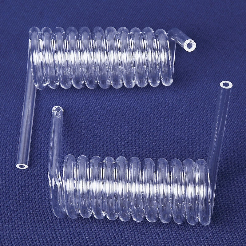 Transparent Pyrex Spiral Quartz Condenser Coil Tube Accept Custom